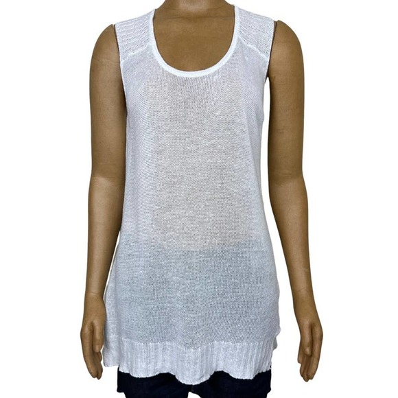 Miilla Linen Mesh Sleeveless Tunic Top Size Medium - Picture 1 of 9